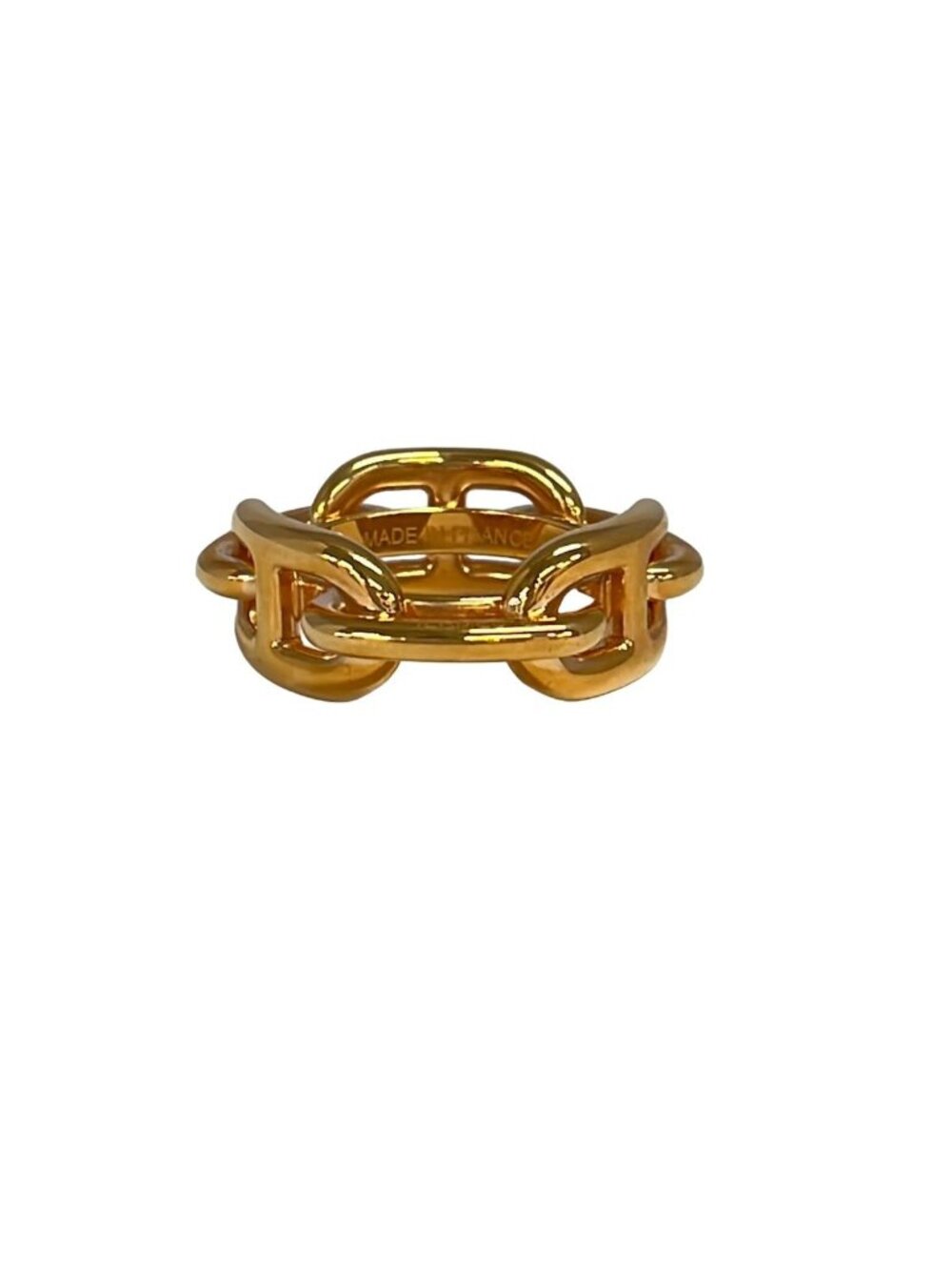 Hermes Scarf Ring Chaine D'ancre Pink Gold